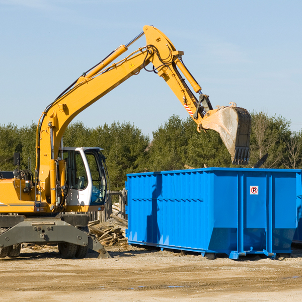 are there any restrictions on where a residential dumpster can be placed in Dunkard